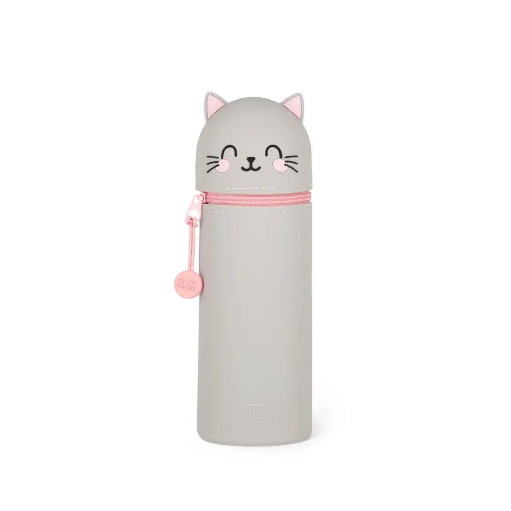 Trousse 2 en 1 en Silicone Kitty « Be Curious »