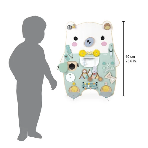Tableau activité Busy-board Ourson en bois Pure - Janod