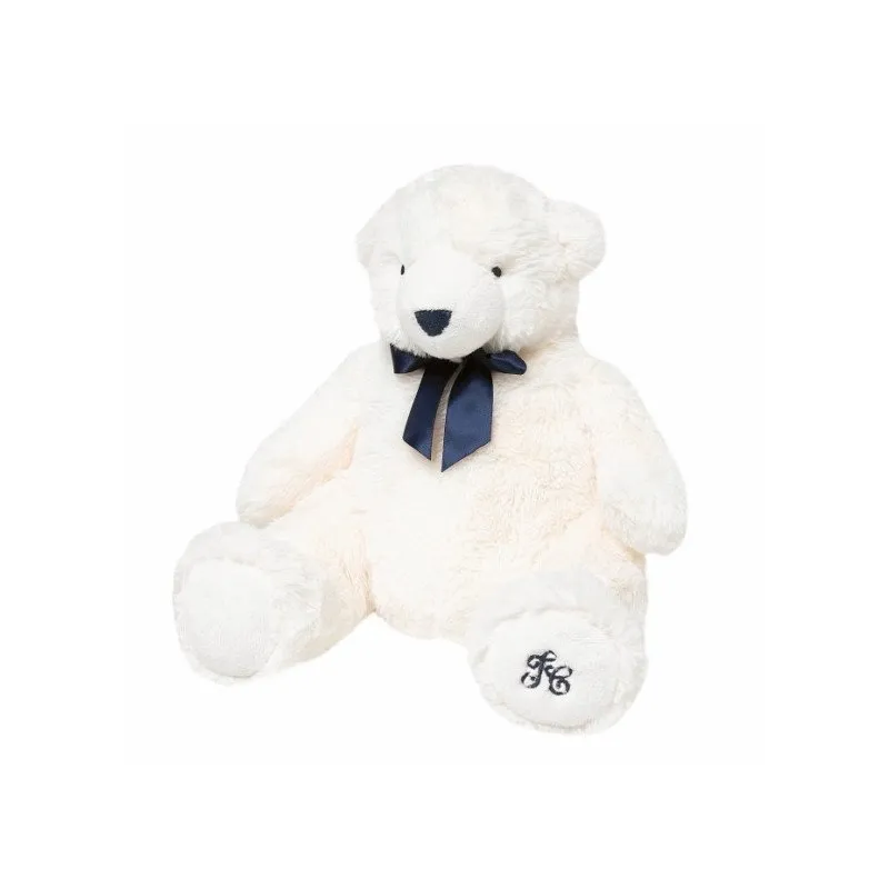 Peluche Jean l’Ours blanc et marine 25 cm - Tartine et Chocolat