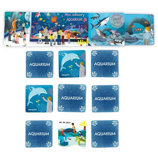 Jeux Memory Aquarium 32 pièces - Cartes d'Art