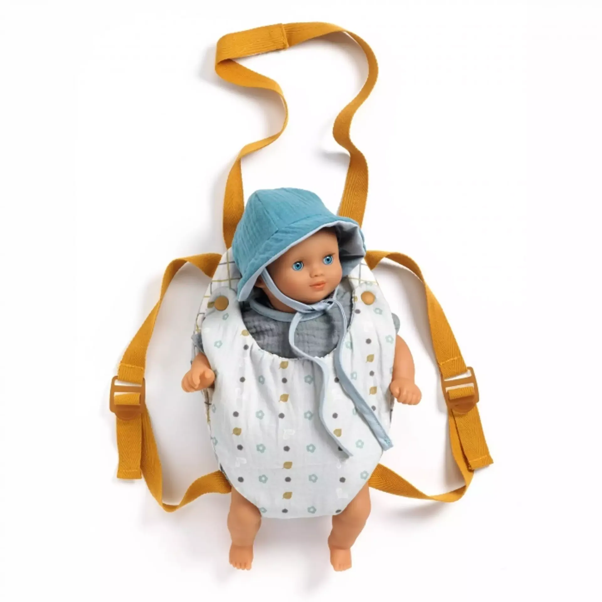 Porte bébé pour poupon Blue Gray Pomea - Djeco